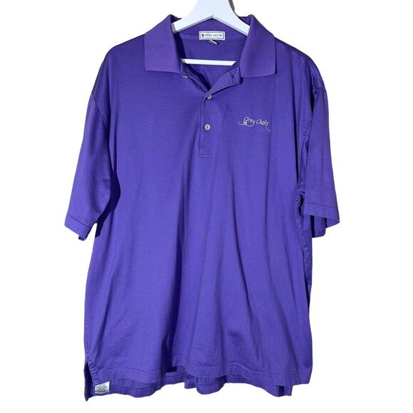 peter millar polo Shirt Lot Of 2 Solid Striped Purple Green Size L - Picture 2 of 12